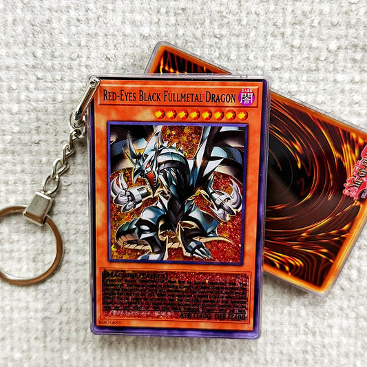 RED-EYES BLACK FULLMETAL DRAGON Card Quicksand Keychain