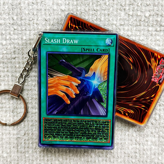 SLASH DRAW Card Quicksand Keychain