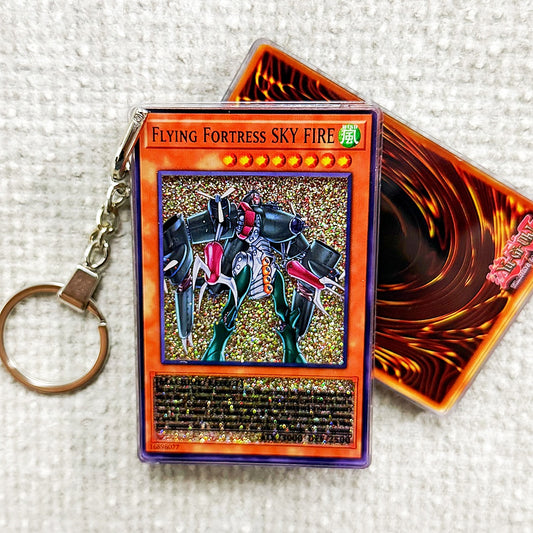 FLYING FORTRESS SKY FIRE Card Quicksand Keychain
