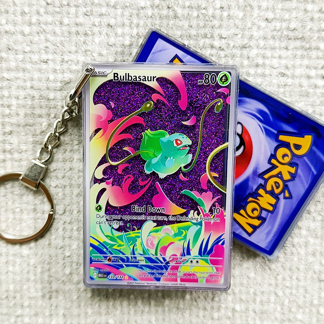 Bulbasaur Card Quicksand Keychain