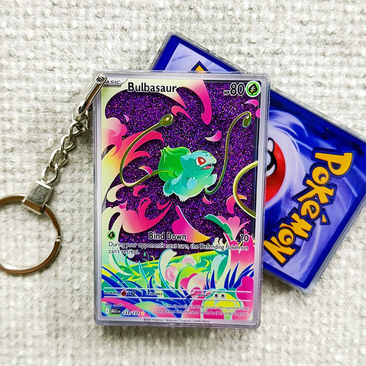 Bulbasaur Card Quicksand Keychain