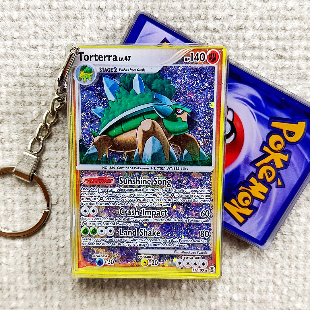 Torterra lv.47 Card Quicksand Keychain