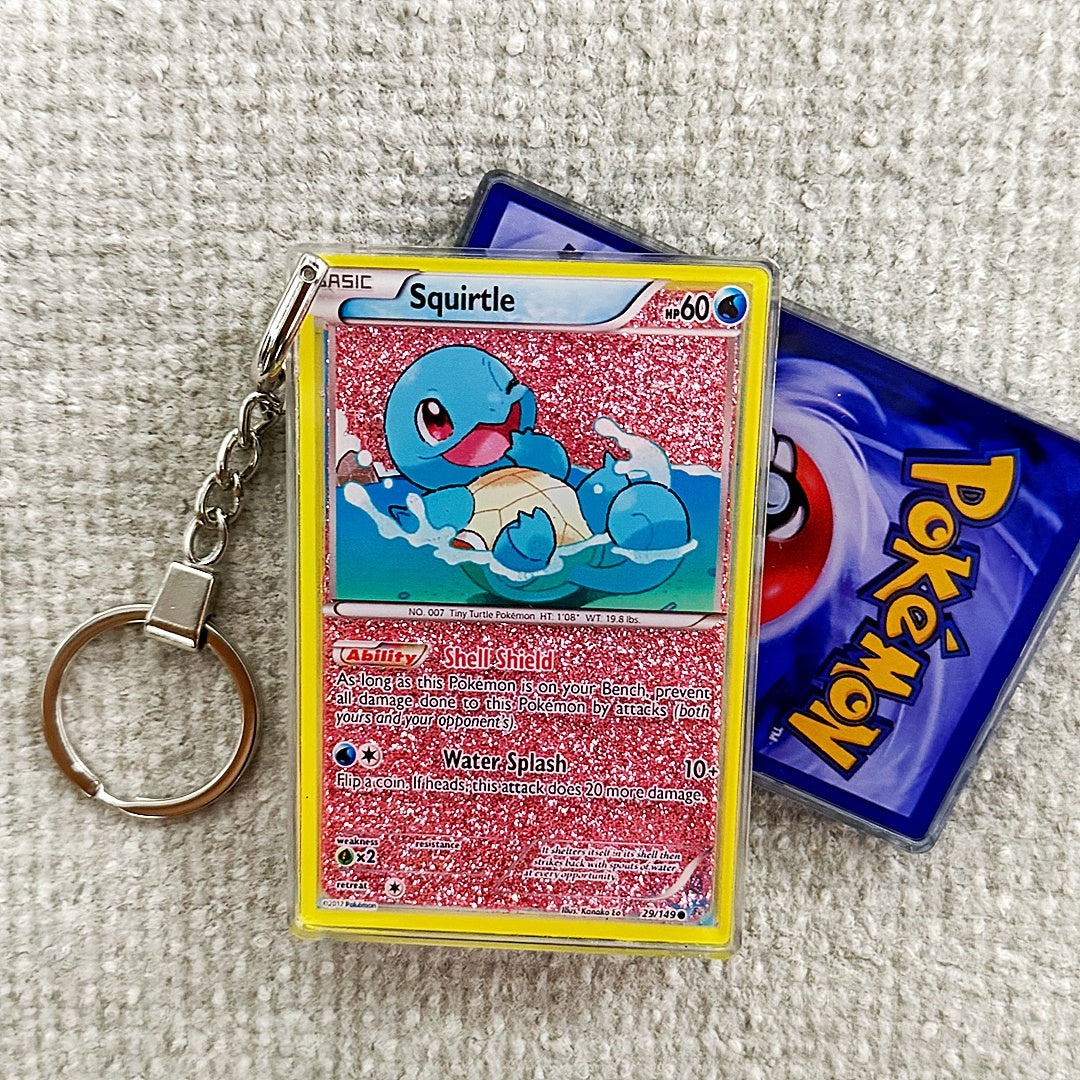 Squirtle Card Quicksand Keychain