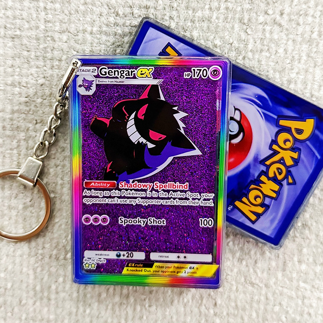 Gengar EX Card Quicksand Keychain