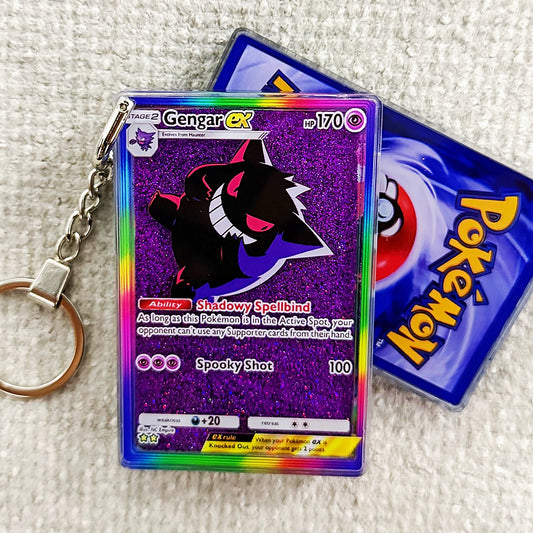Gengar EX Card Quicksand Keychain