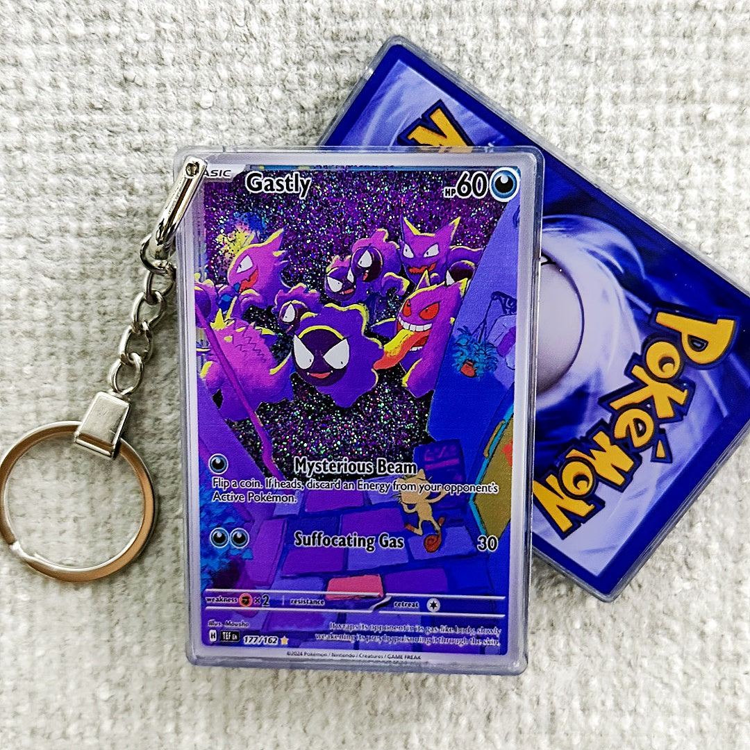 Gastly Card Quicksand Keychain