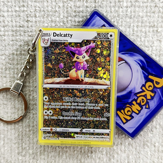 Delcatty Card Quicksand Keychain