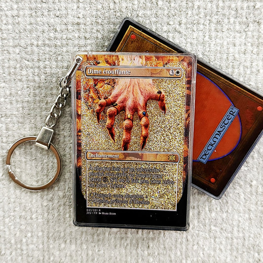 Dîme étouffante Card Quicksand Keychain