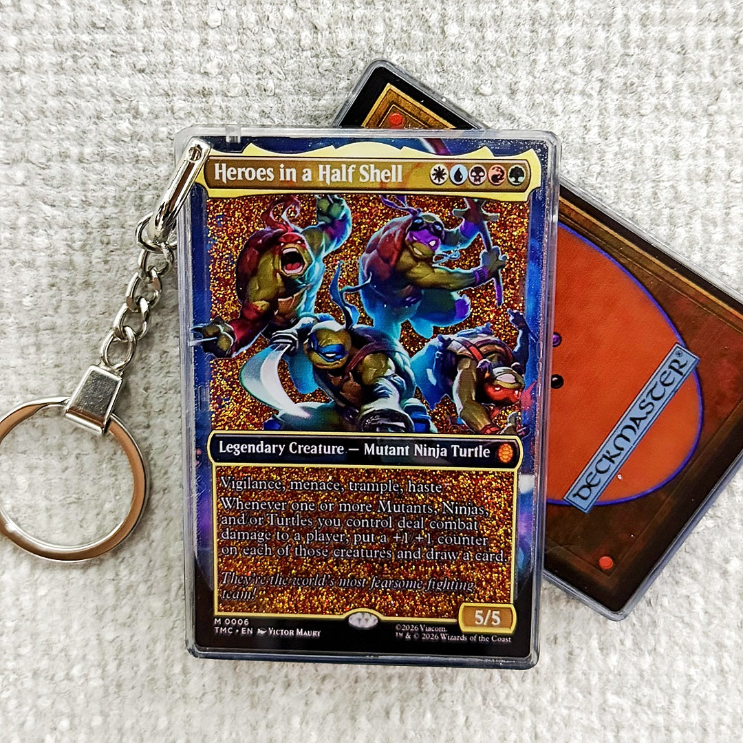 Heroes in a Half Shell Card Quicksand Keychain