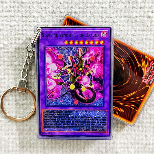 STARVING VENOM FUSION DRAGON Card Quicksand Keychain