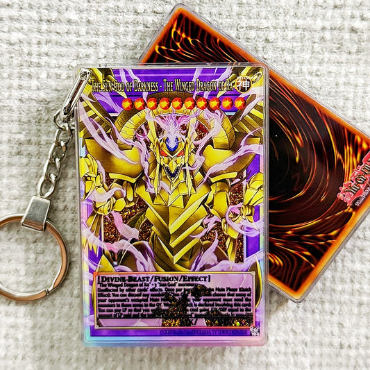 THE SUN GOD OF DARKNESS-THE WINGED DRAGON OF RA Card Quicksand Keychain