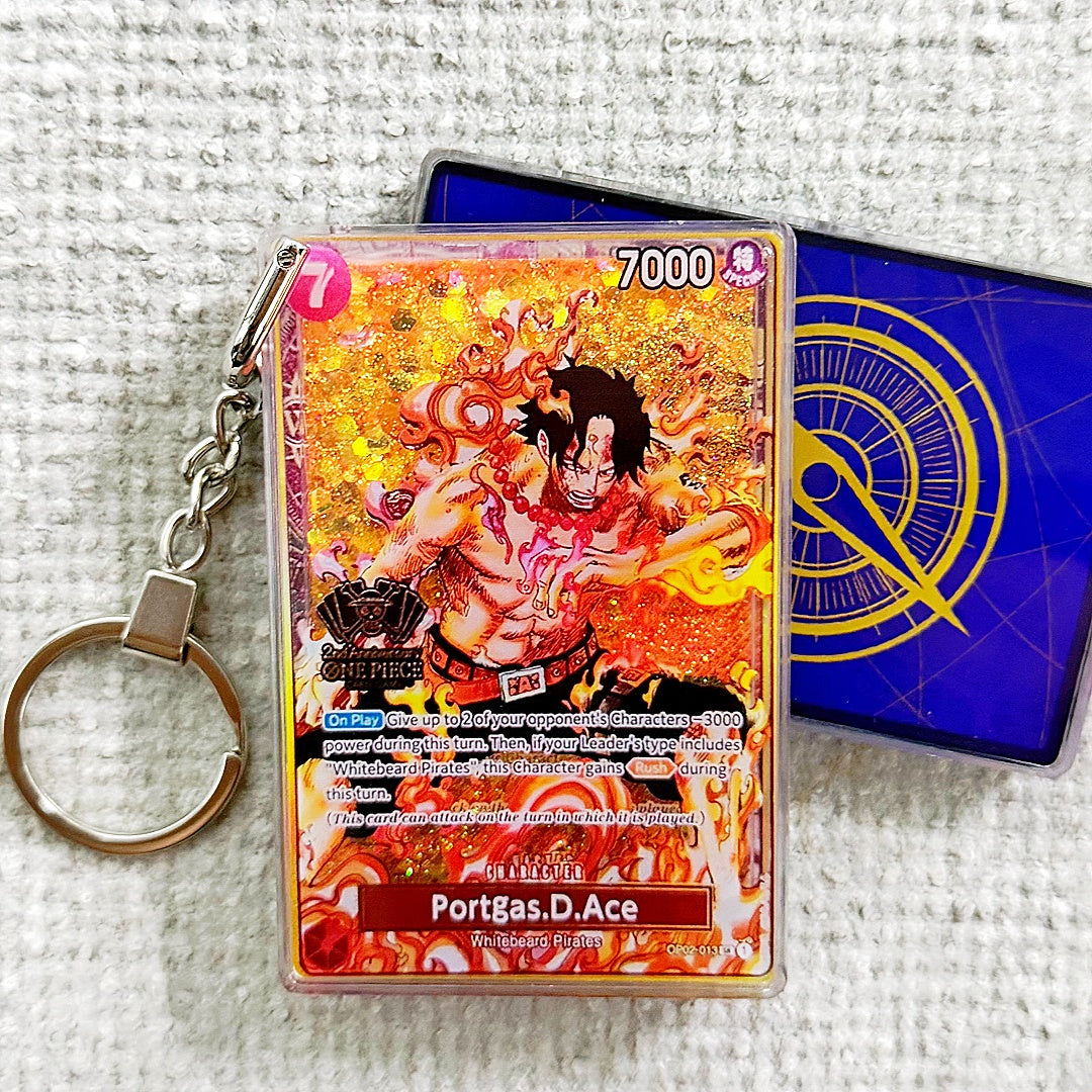 Portgas·D· Ace Card Quicksand Keychain