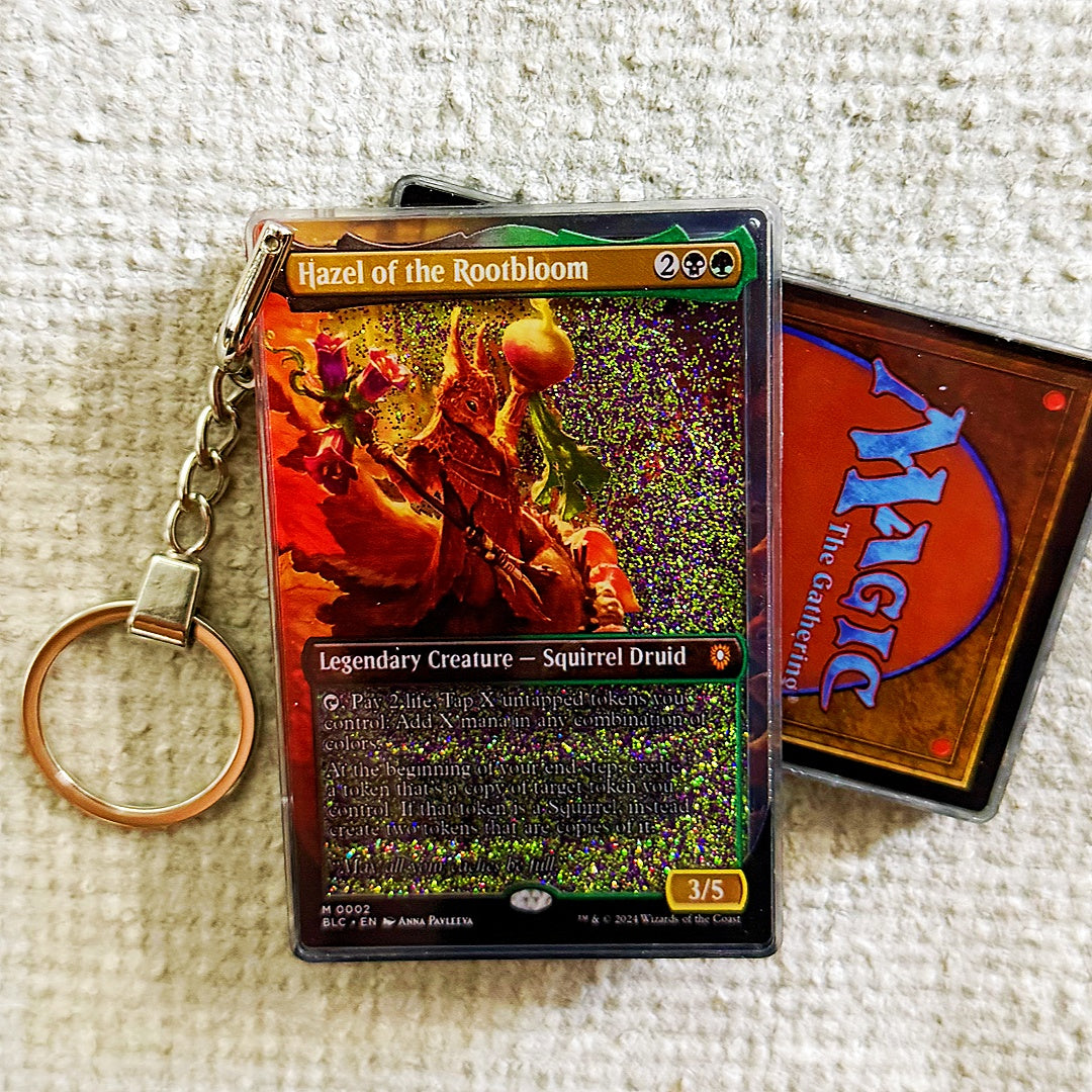 Hazel of the Rootbloom Card Quicksand Keychain
