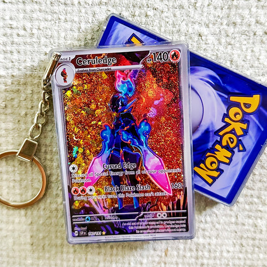 Ceruledge Card Quicksand Keychain