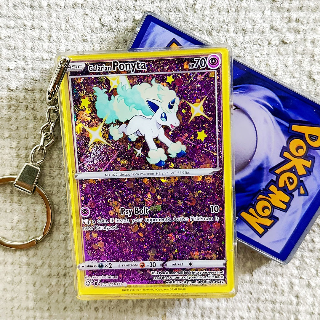 Ponyta Card Quicksand Keychain