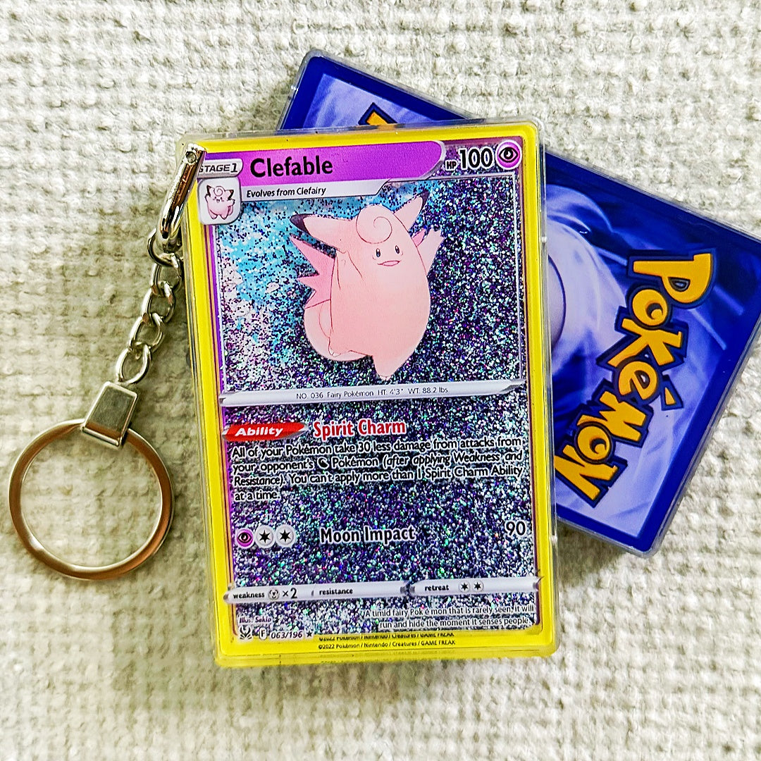 Clefable Card Quicksand Keychain