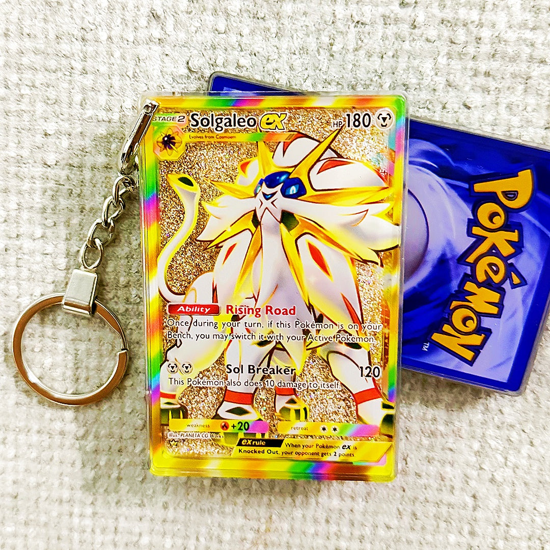 Solgaleo EX Card Quicksand Keychain