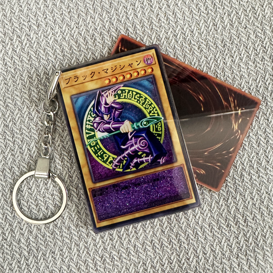 Dark Magician-Japanese Version Card Quicksand Keychain
