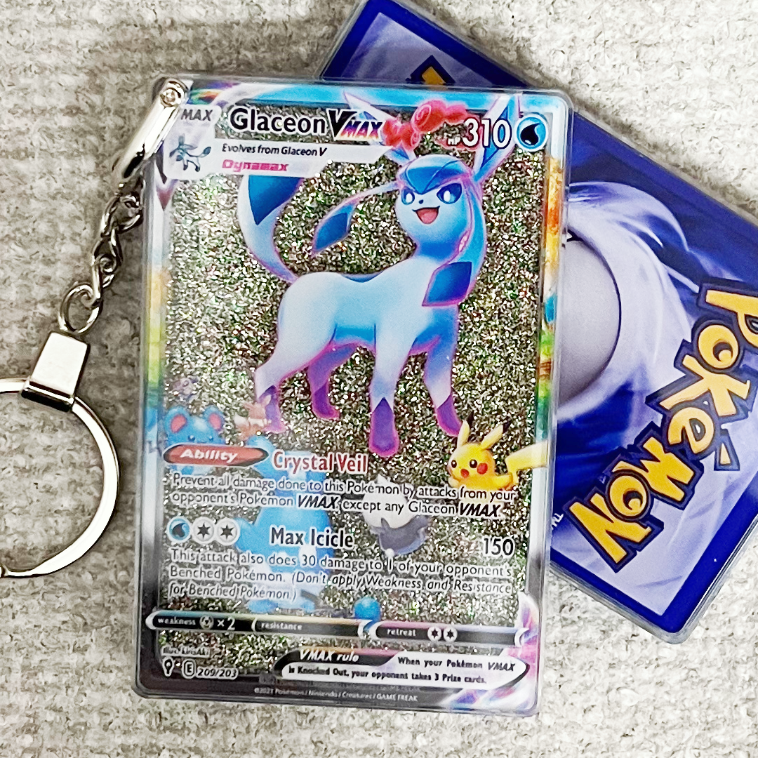 Glaceon VMAX Card Quicksand Keychain