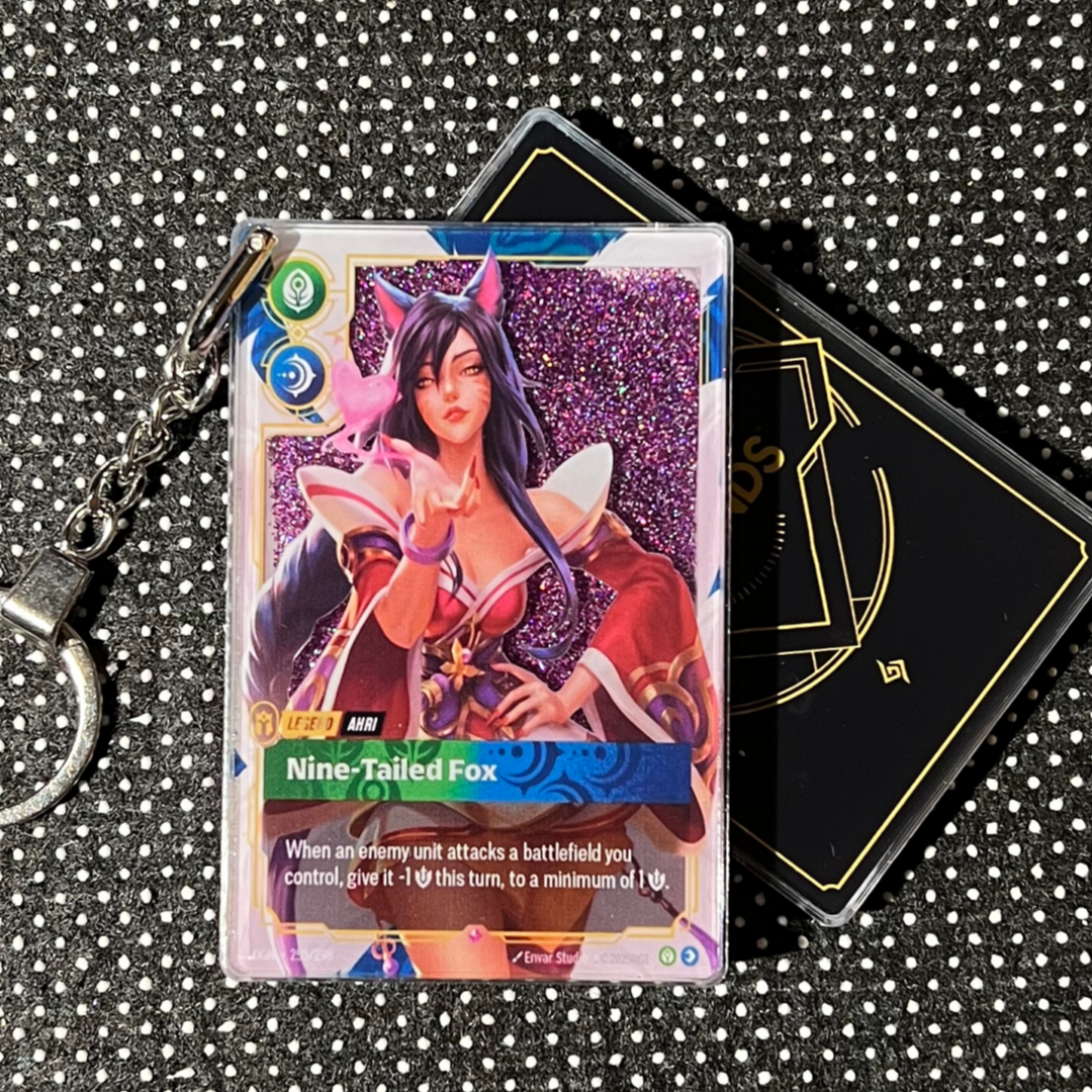 Nine-Tailed Fox Riftbound Card Quicksand Keychain