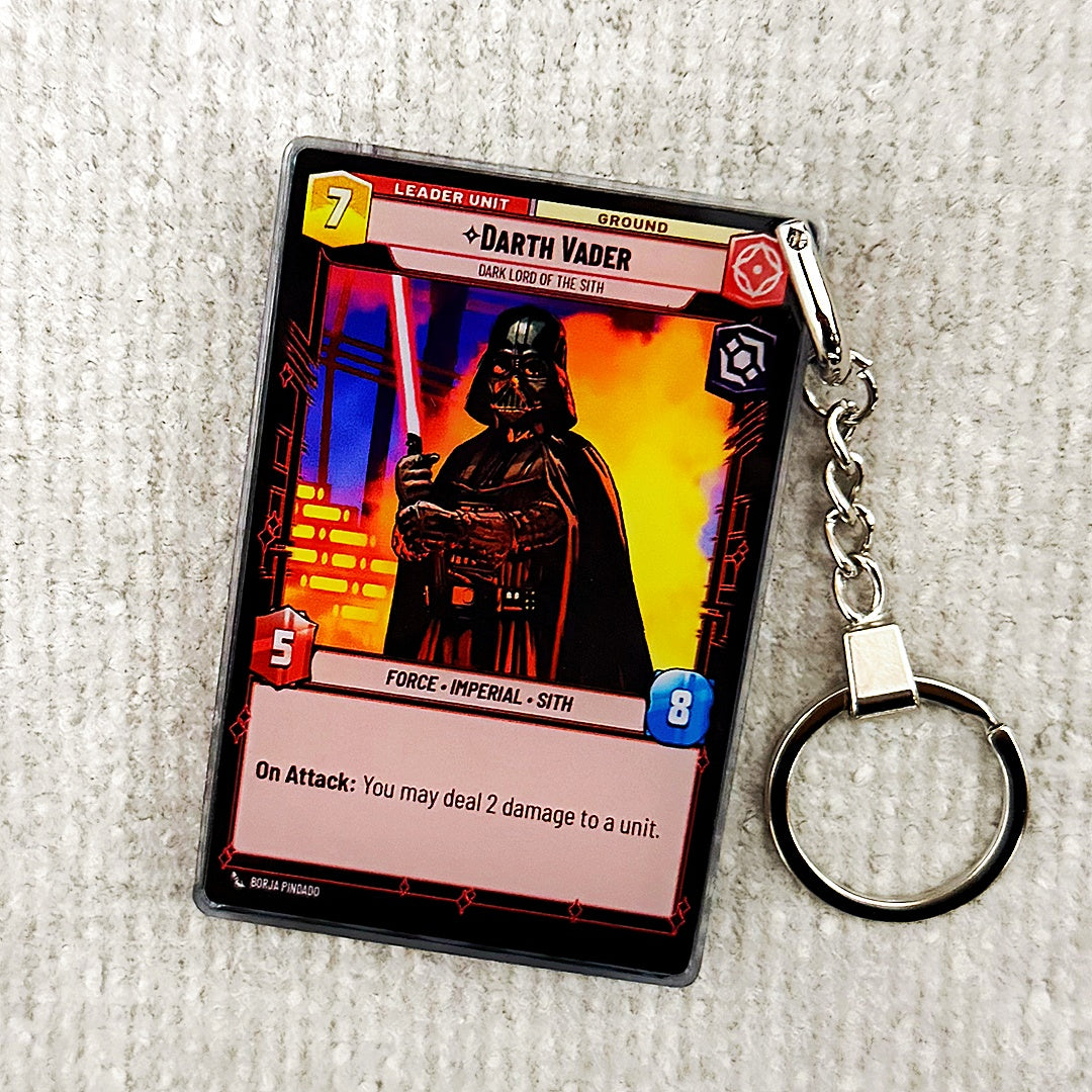 DARTH VADER Star Wars Card Quicksand Keychain