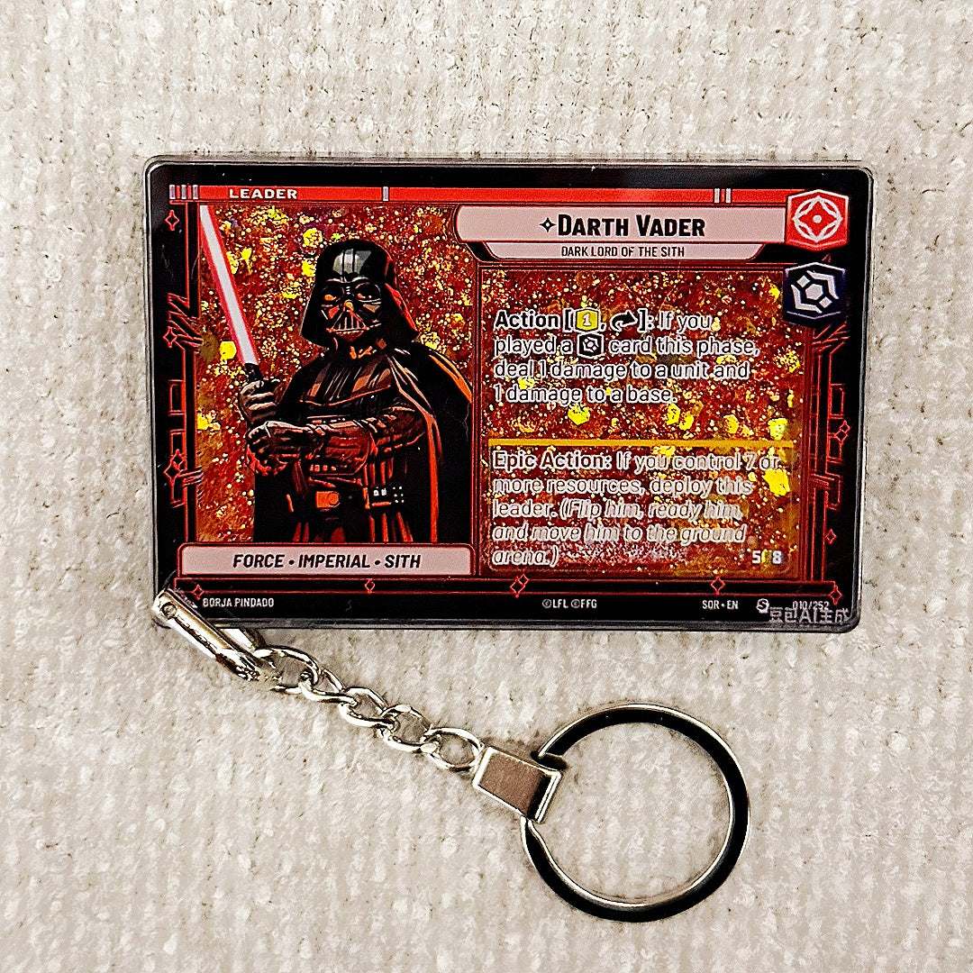 DARTH VADER Star Wars Card Quicksand Keychain