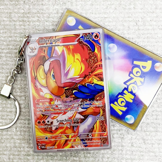 Infernape Card Quicksand Keychain