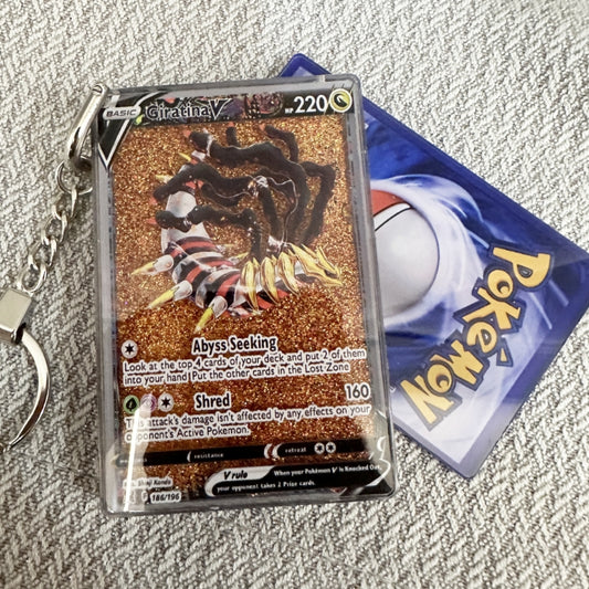 Giratina V Card Quicksand Keychain