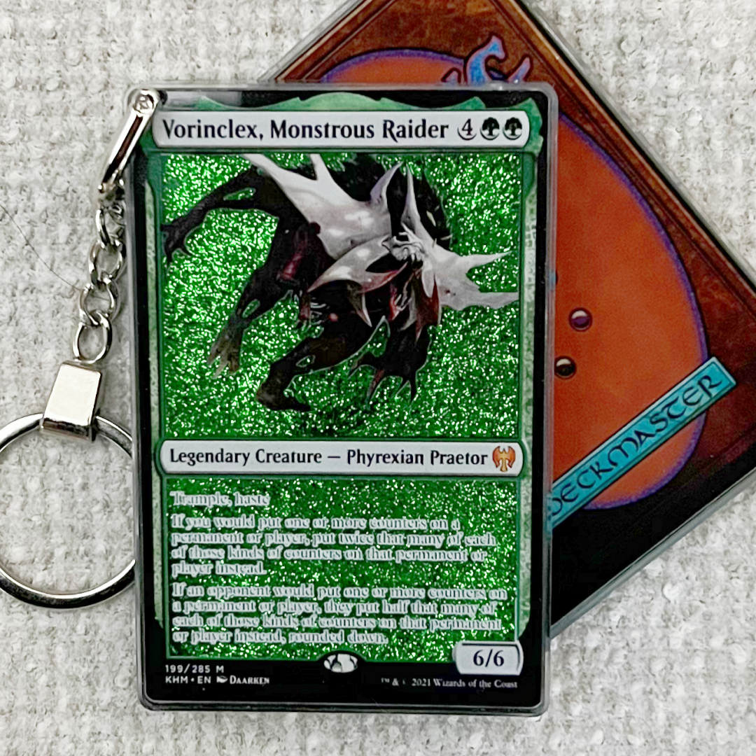 Vorinclex, Monstrous Raider Magic the Gathering Card Quicksand Keychain