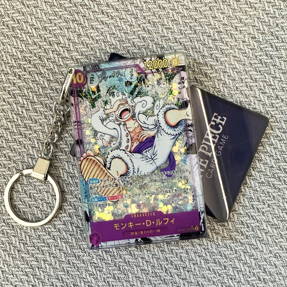 Monkey.D.Luffy Japanese Version Comic Background Card Quicksand Keychain