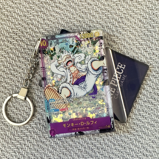 Monkey.D.Luffy Japanese Version Comic Background Card Quicksand Keychain