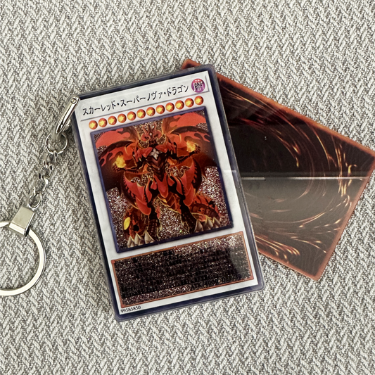 Red Supernova Dragon-Japanese Version Card Quicksand Keychain