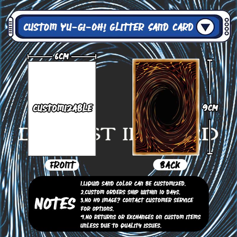 Dark Magician Yu-Gi-Oh! Anime Style Card Quicksand Keychain