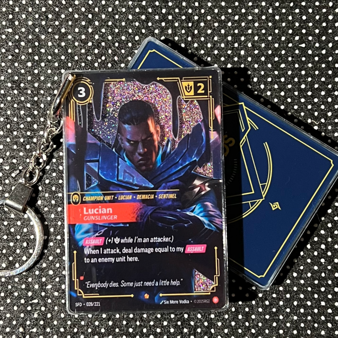 Lucian GUNSLINGER Riftbound Card Quicksand Keychain