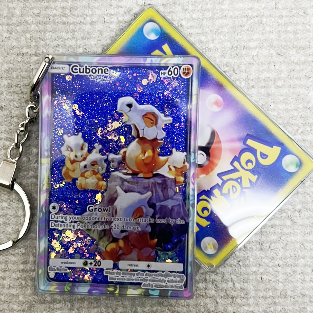 Cubone Card Quicksand Keychain