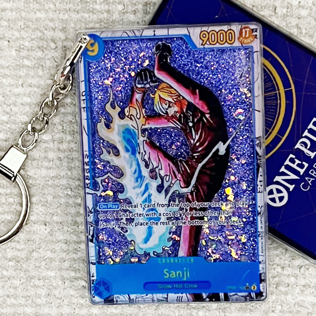 Sanji Manga Alt Art Card Quicksand Keychain