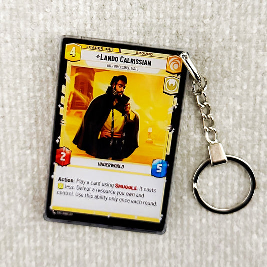 LANDO CALRISSIAN Star Wars Card Quicksand Keychain