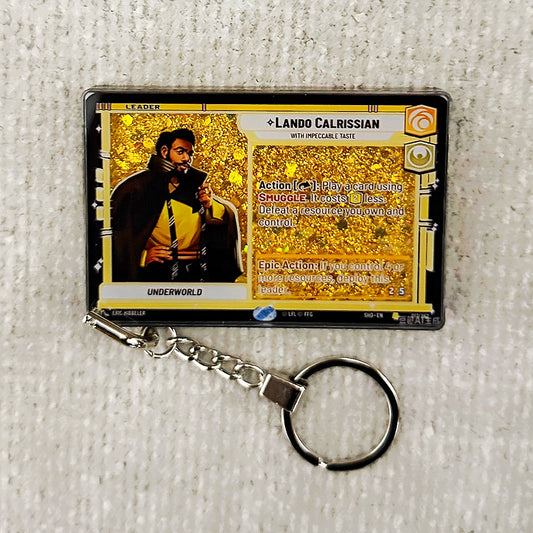 LANDO CALRISSIAN Star Wars Card Quicksand Keychain