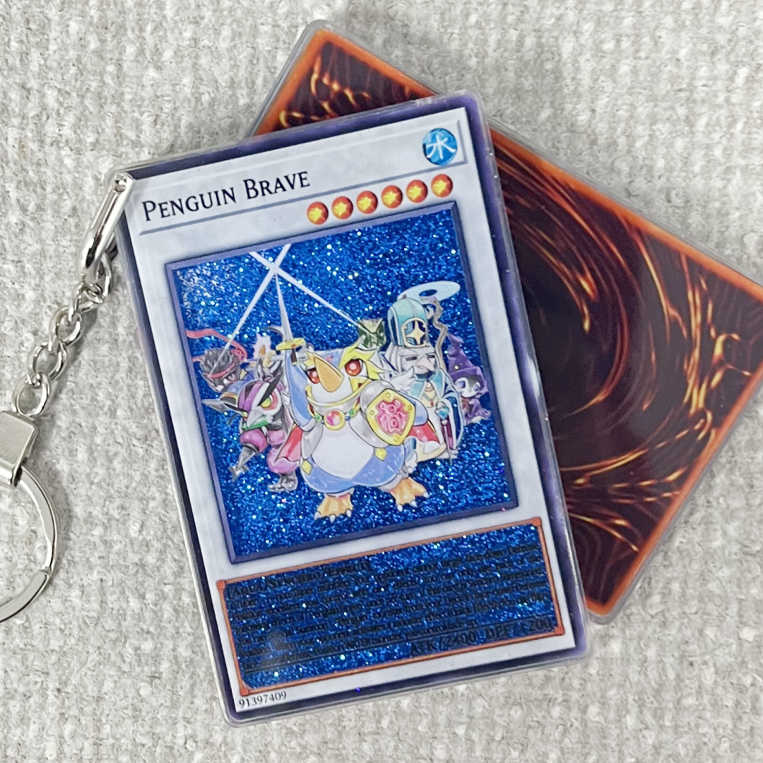 PENGUIN BRAVE Card Quicksand Keychain