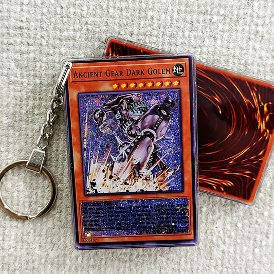 ANCIENT GEAR DARK GOLEM Card Quicksand Keychain