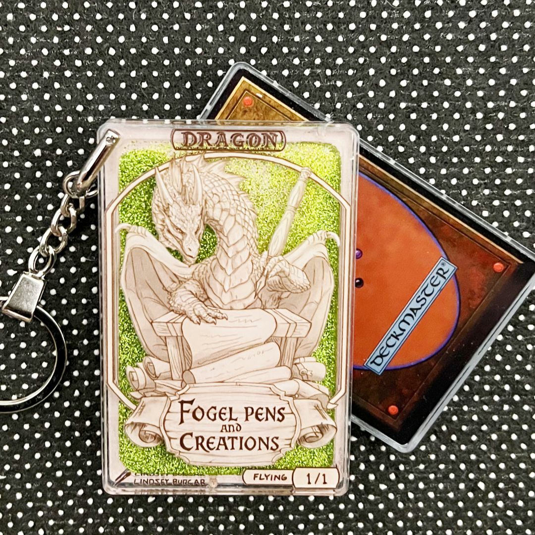 Dragon Magic the Gathering Card Quicksand Keychain
