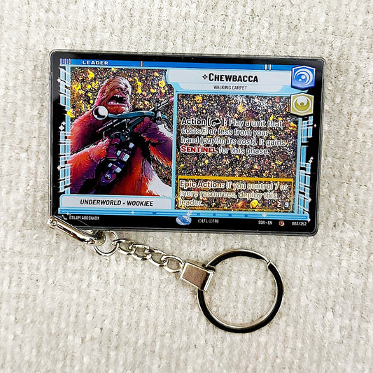 CHEWBACCA Star Wars Card Quicksand Keychain