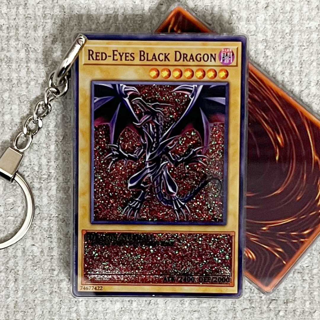 RED-EYES BLACK DRAGON Card Quicksand Keychain