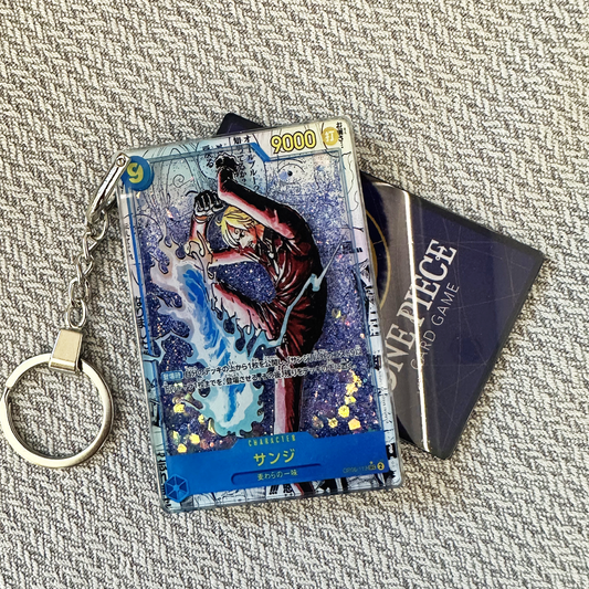 Sanji Japanese Version Comic Background Card Quicksand Keychain