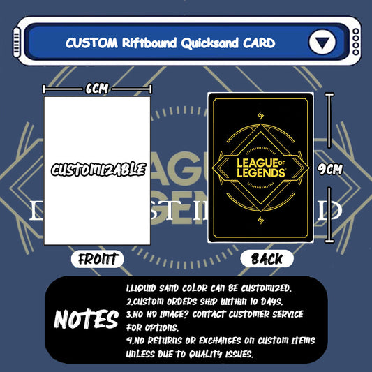CUSTOM Riftbound Card Quicksand Keychain
