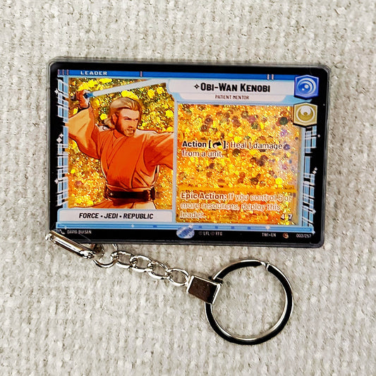OBI-WAN KENOBI Star Wars Card Quicksand Keychain