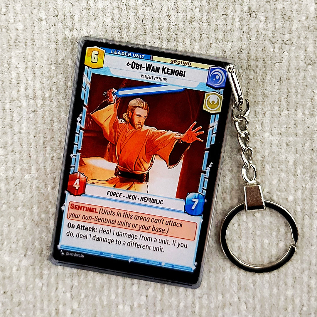 OBI-WAN KENOBI Star Wars Card Quicksand Keychain