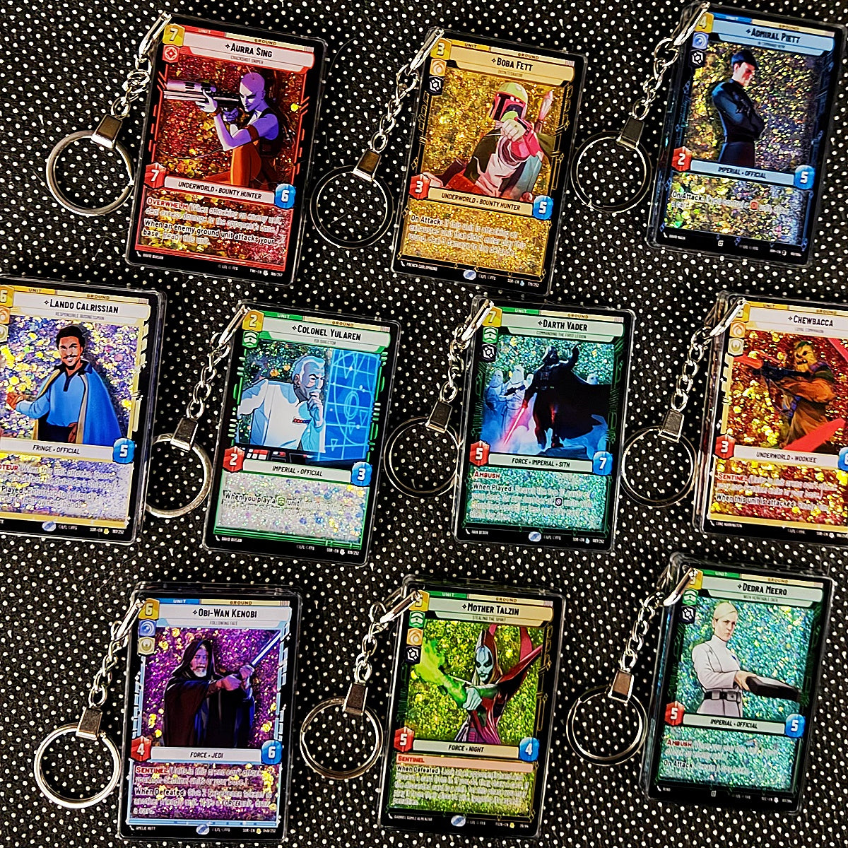 CUSTOM Star Wars Card Quicksand Keychain