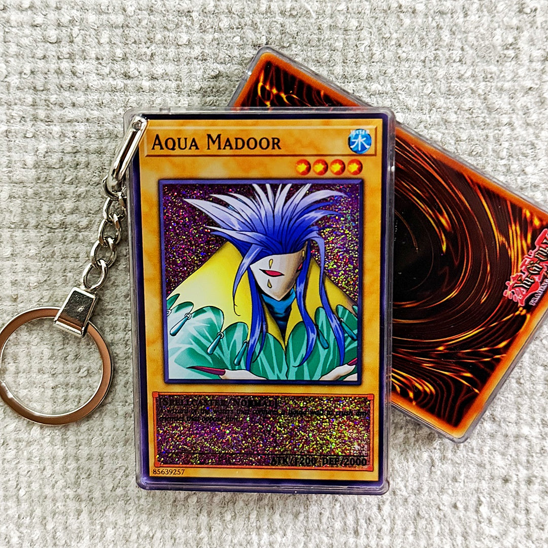 AQUA MADOOR Card Quicksand Keychain