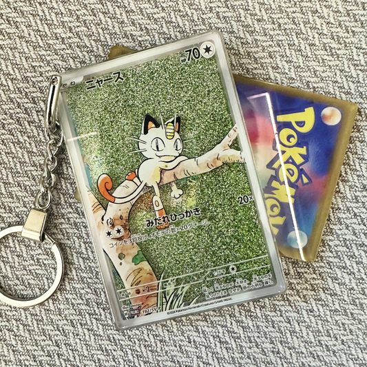 Meowth-Japanese Version Card Quicksand Keychain
